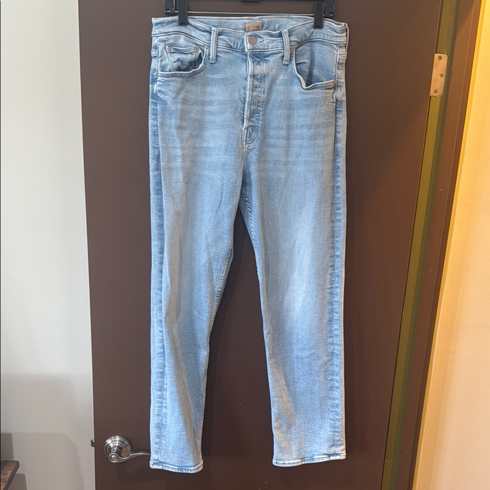 MOTHER The Tomcat Flood Denim Jeans from Anthropologie- Big Hair Don’t Care Wash